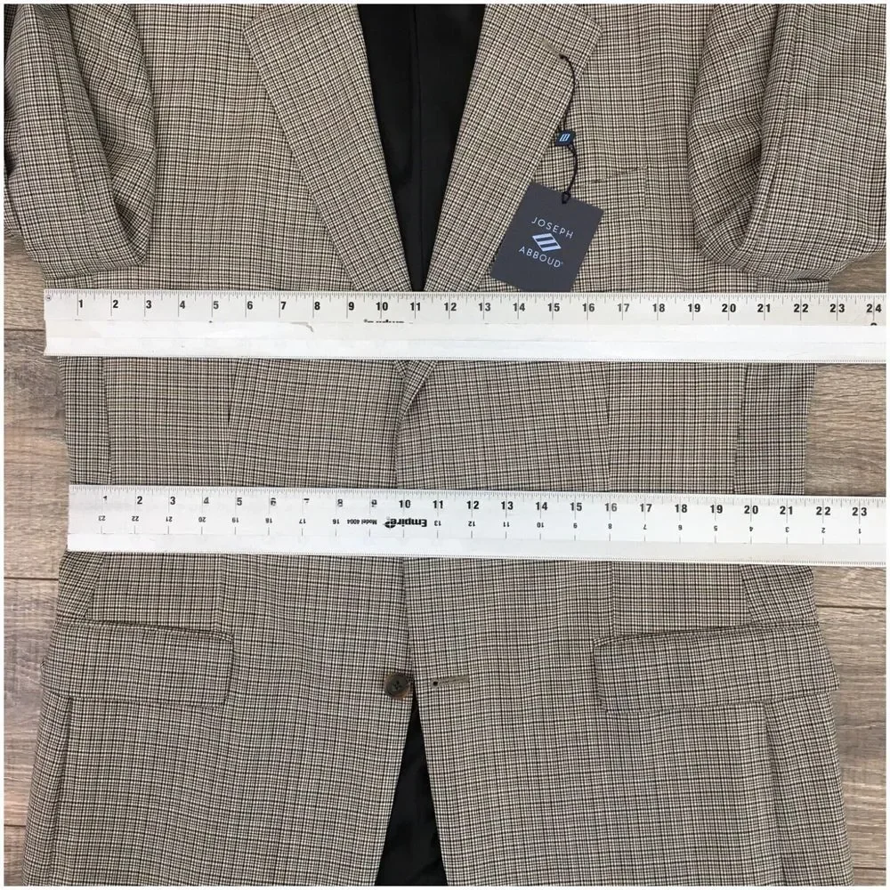 New Joseph Abboud Mens Blazer‎ Sport Coat Casual Jacket Size 42L Wool Silk Suits